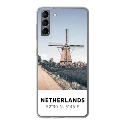 Produktbild von MuchoWow® Handyhülle Schutzhülle Hülle für Samsung Galaxy S21 Plus Niederlande - Mühle - Wiese Silikon Softcase Handy Hülle - Handy-Tasche