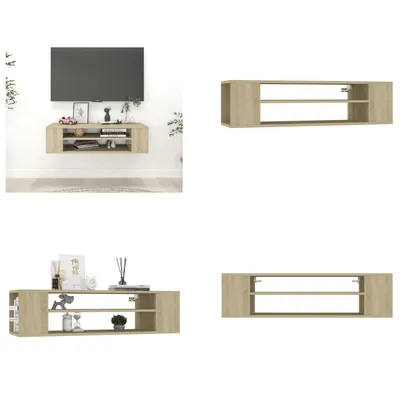 Produktbild von vidaXL TV Hängeschrank Sonoma Eiche 100x30x26,5 cm Holzwerkstoff - TV-Schrank - TV-Schränke - Hängender TV-Schrank - Hängende TV-Schränke