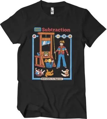 Produktbild von Learn About Subtraction T-Shirt - XX-Large - Black
