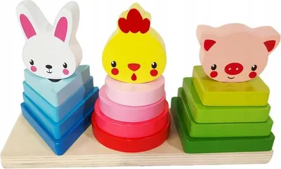 Immagine prodotto di ANEK Piramide di legno Animali SPW84985