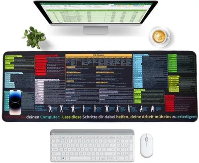 Productafbeelding van Bureauonderlegger Gaming Muismat - 90 x 40 cm Antislip - Rubber - Voor Kantoor En Thuis - Grote Bureaumat