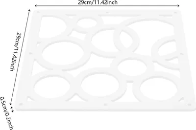Image de Séparateur de pièce - Panneaux suspendus - 12 pièces - 29 × 29 × 0,5 cm - Motif découpé - Motif circulaire - Composite PVC bois-plastique - Rouge bordeaux