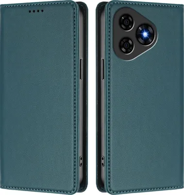 Obrázek produktu pro Kožené pouzdro pro Ulefone Note 19, magnetické flipové pouzdro zPolyuretankůže se stojánkem Zelená