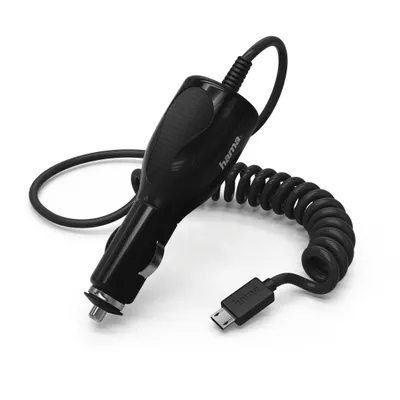 Zdjęcie produktu dla Ładowarka samochodowa Hama USB-micro 1A 1 metr zwart