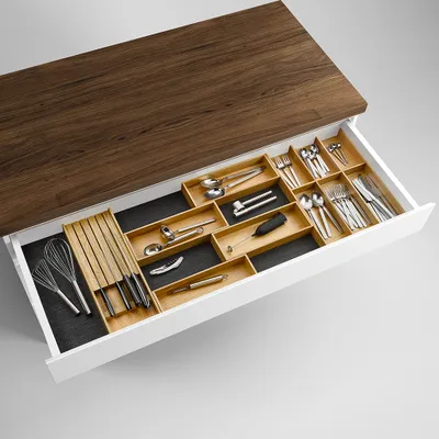 Produktbild von Modify Besteckeinsatz Set 1200, Eiche hell / Besteckkasten-Set Holz
