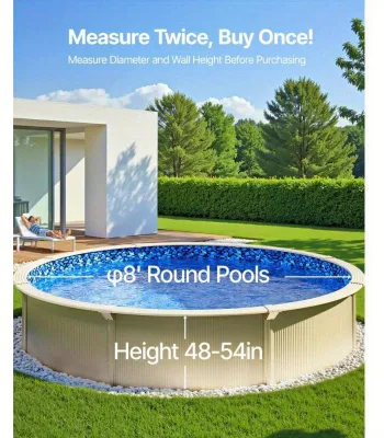 Produktbild von Schwimmbadfolie – Folie für Aufstellpools – Schwimmbadauskleidung – Rund – 243 cm – UV-beständig – Langlebig