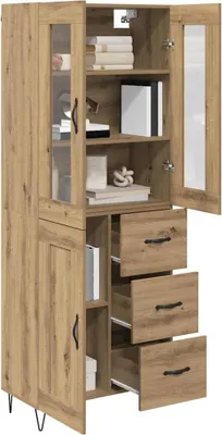 Obrázok produktu pre vidaXL Vysoká skriňa Artisan – dub 69,5 x 34 x 90 cm drevotrieska