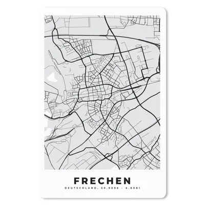 Produktbild von MuchoWow® Mauspad Mousepad Stadtplan - Karte - Deutschland - Frechen 18x27 cm - Mousepads - Maus Mat - Pad - Mausunterlage