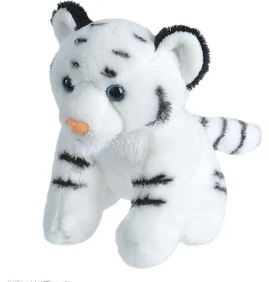 Obrázok produktu pre Biela plyšová hračka tiger – 15 cm