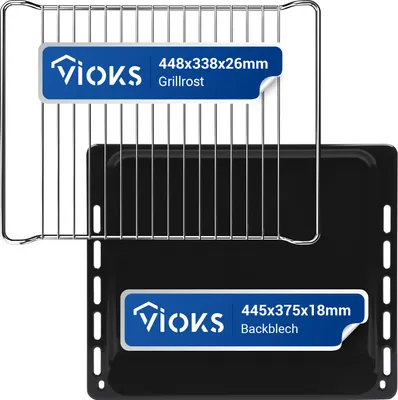 Produktbild von Backblech + Grillrost passend wie Whirlpool 481245819334 481010683241 für Herd Backofen