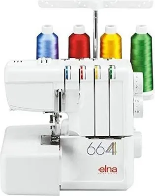 Produktbild von ELNA 664 eXtend inkl.Starter-Kit mit 16 Konen Overlockgarn