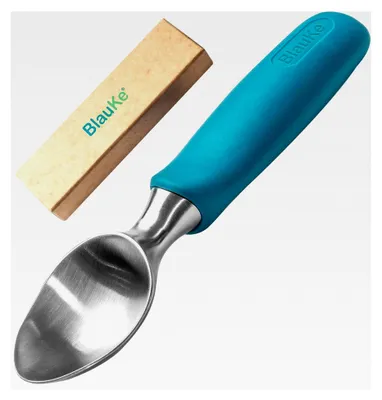 Produktbild von Eisportionierer aus rostfreiem Edelstahl – Professioneller Eislöffel mit rutschfestem Griff für Eiskugeln, Eiscreme, Teig und Melonen – Robust und spülmaschinengeeignet