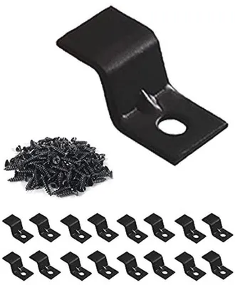 Produktbild von Z-Clips für Tischplatten - 20 Stück (schwarz)