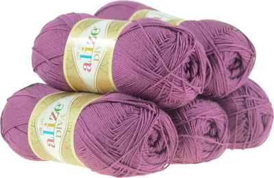 Produktbild von 5 x 100g Strickgarn ALIZE DIVA - Häkelgarn Wolle Sommer Stricken Häkeln
