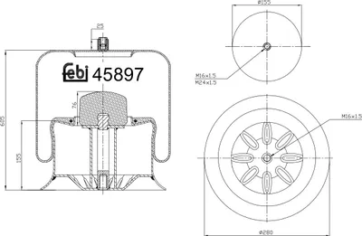 Image de Soufflet de ressort, suspension pneumatique FEBI 45897