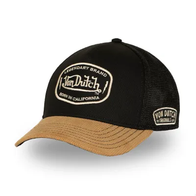 Produktbild von Von Dutch Originals Semi Curved Trucker Cap - LEGENDARY Black/Beige
