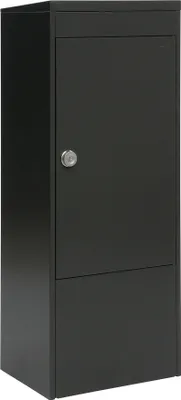 Produktbild von MEFA Paketbriefkasten Stahl pulverbeschichtet BxHxT 410/1025/325 mm Mana 482 Schwarzgrau RAL 7021 semimatt Entnahme vorn