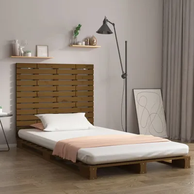 Produktbild von vidaXL Wand Kopfteil Honigbraun 126x3x91,5 cm Massivholz Kiefer - Wand-Kopfteil - Wand-Kopfteile - Kopfteil - Bett-Kopfteil