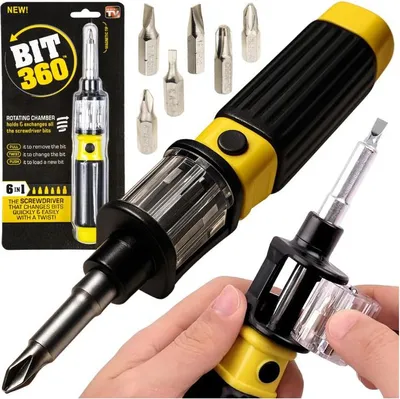 Produktbild von Schraubendreher-Set 6-in-1 Schraubendreher-Bits austauschbare Handwerkzeuge für Papa