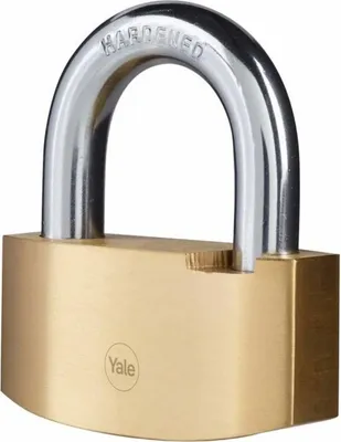 Produktbild von Yale Vorhängeschloss mit Schlüssel, 80mm, messing, 3 Schlüssel, Schloss