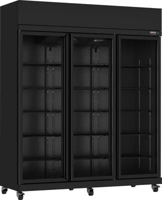 Immagine prodotto di Frigorifero con 3 porte in vetro, nero, Irm-1180R Bl