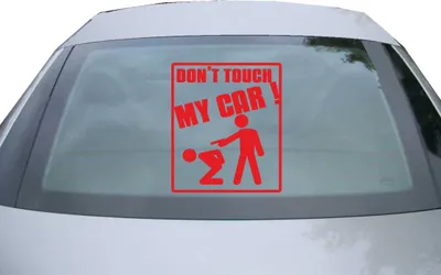 Produktbild von Indigos UG - Aufkleber Heckscheibe & Motorklappe DE2093 - rot - 600x507 mm - Dont touch my Car - Auto Scheiben Fenster Heckklappe Tuning Racing JDM - Die cut