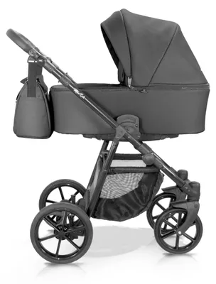 Produktbild von Milukids Risso 3-in-1 Kombikinderwagen Schwarz mit Babyschale (RIS-08)