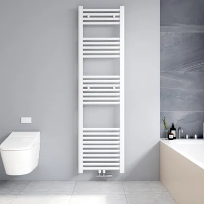 Produktbild von Heilmetz Badheizkörper 140x40cm Mittelanschluss 238 Watt Weiß, Handtuchtrockner Handtuchwärmer Design Heizkörper für Bad Heizung Radiator Ohne heizstab