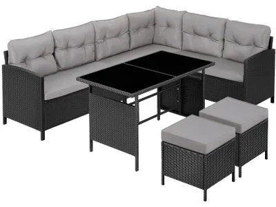 Obrázek produktu pro tectake® Ratanový lounge Barletta pro 6 až 8 osob, odolný