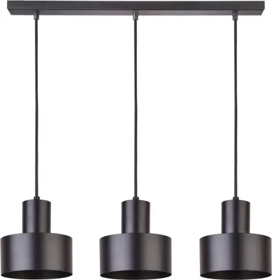Zdjęcie produktu dla Lampa wisząca dekoracyjna czarna minimalistyczna potrójna do salonu Rif 3xE27 15W Sigma Lighting
