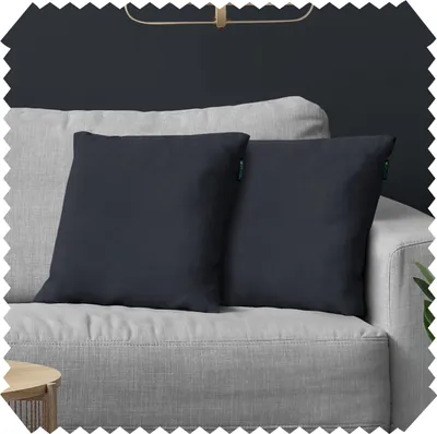 Produktbild von novely® 2er-SET DEKOKISSEN ALPEN - Velours Sofakissen - Kissenbezug für Zierkissen in 40x40cm - Farbe: 03 Schwarz | Ausführung: nur Bezüge (ohne Füllung)