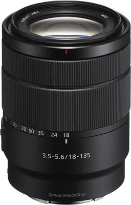 Zdjęcie produktu dla Sony E 18-135mm F3.5-5.6 OSS, Standardowy obiektyw zmiennoogniskowy, 16/12, 18 - 135 mm, Stabilizator obrazu, Mocowanie E, Automatyczne ustawienie ostrości