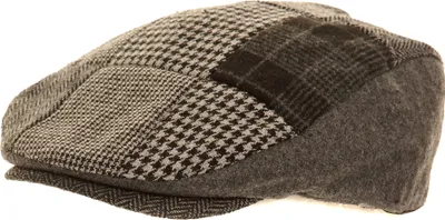 Produktbild von Herren Winterkappe / Schiebermütze, Wollanteil, Patchworkmuster HA254 (58 cm) (Grau)