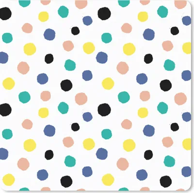 Produktbild von MuchoWow® Mauspad Mousepad Polka dots - Muster - Gelb 30x30 cm - Mousepads - Maus Mat - Pad - Mausunterlage - Gaming