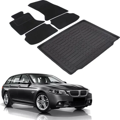 Image de Ensemble Tapis Velours Sur Mesure et Coffre TPE pour BMW 5 Series F11 2010-2016 Break