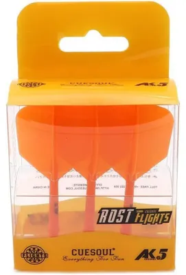Produktbild von Integrierte Dartschäfte & Flights, Orange, Größe L, 3er-Set