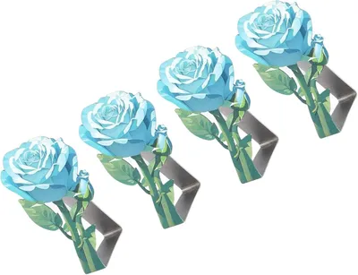 Produktbild von Elegante, florale Tischdeckenclips aus Edelstahl zur Tischdeckenherstellung