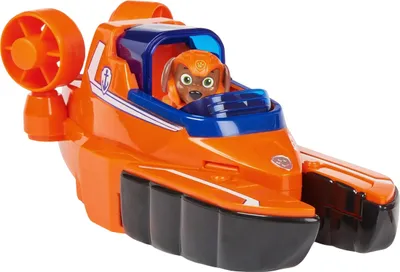 Produktbild von Paw Patrol Aqua Pups - Basis Fahrzeug im Hummer-Design mit Zuma-Welpenfigur, Spielfahrzeug