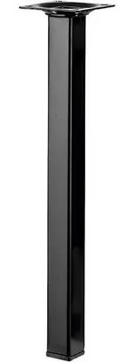 Image de Pied table basse carré HETTICH fixe, H.30 cm acier époxy noir
