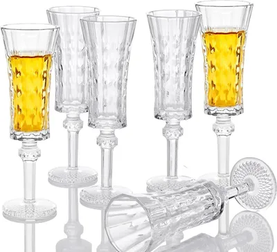 Produktbild von Borrelgläser mit Stiel - spülmaschinenfest - 6 Stück - 45 ml