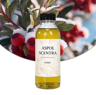 Produktbild von Aspol Scentra Winter-Cranberry UFIREADY Duftöl für Kerzen und Diffusoren 500 ml, KI-generiertes Bild