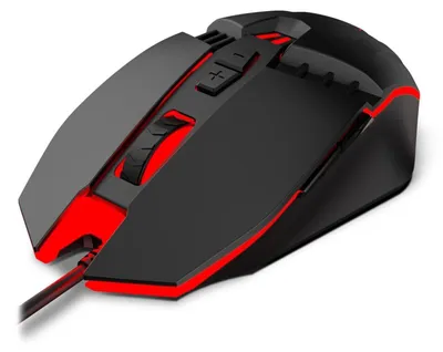 Image de Souris de jeu avec capteur optique, 3200 DPI, éclairage LED, noire