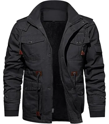 Productafbeelding van Herren winterjas, gevoerd, militair model, grijs, maat S