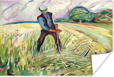 Produktbild von MuchoWow® Poster Der Heuwender - Edvard Munch 40x30 cm - Plakate für die Wände - Poster Wohnzimmer