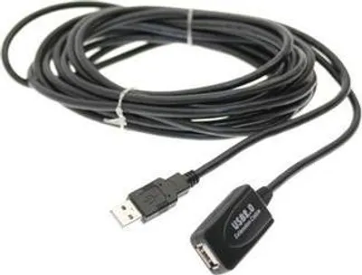Image de Câble adaptateur d'extension actif USB 2.0 5m, noir