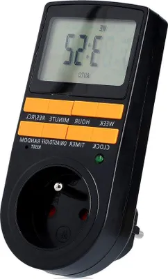 Image de Minuterie numérique programmable pour prises électriques avec programmation journalière et hebdomadaire, par intervalles d'une minute (7TM-1)