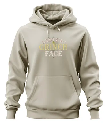 Produktbild von Resting Grinch Face Weihnachten Geschenk lustig grün Hoodie Kapuzenpullover, Natur, L
