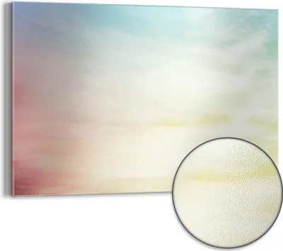 Produktbild von DEQORI Magnettafel Metall 60x40 cm 'Pastelliger Himmel' Whiteboard Pinnwand Büro