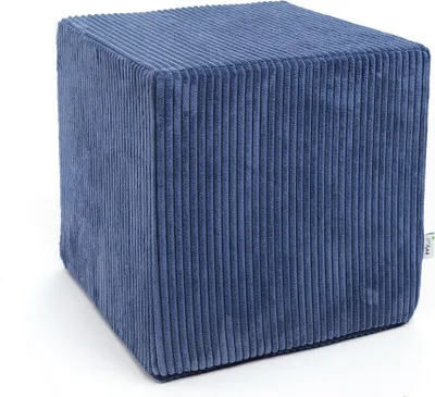 Obrázok produktu pre Kreslo Pouffe Block Corduroy - mäkké a pohodlné - moderné - farba: SZ95 Blue