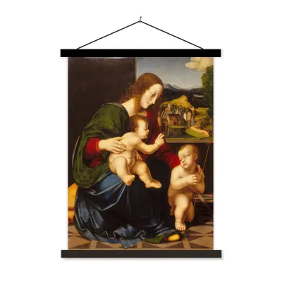 Obrázek produktu pro MuchoWow® Textilní plakát - Jan Křtitel - Leonardo da Vinci - 120x160cm - S černými lamelami